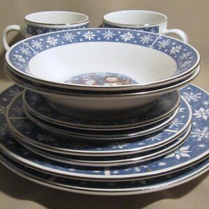 Crofton C4R1 Snowmen Lot of 2 - 5 Piece Place Settings (10 Pieces) NEW